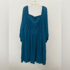 Torrid Brand Teal Long Sleeve Dress 3x